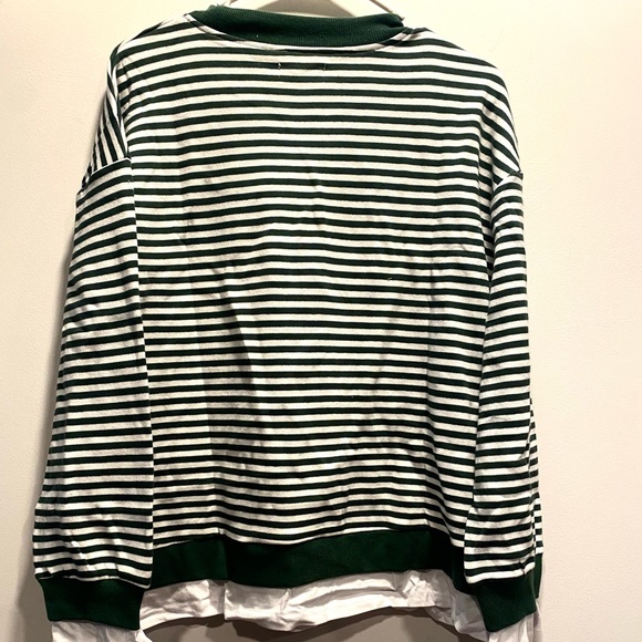 Dark Green Stripped Cali B Sweater - XS - Picture 2 of 4